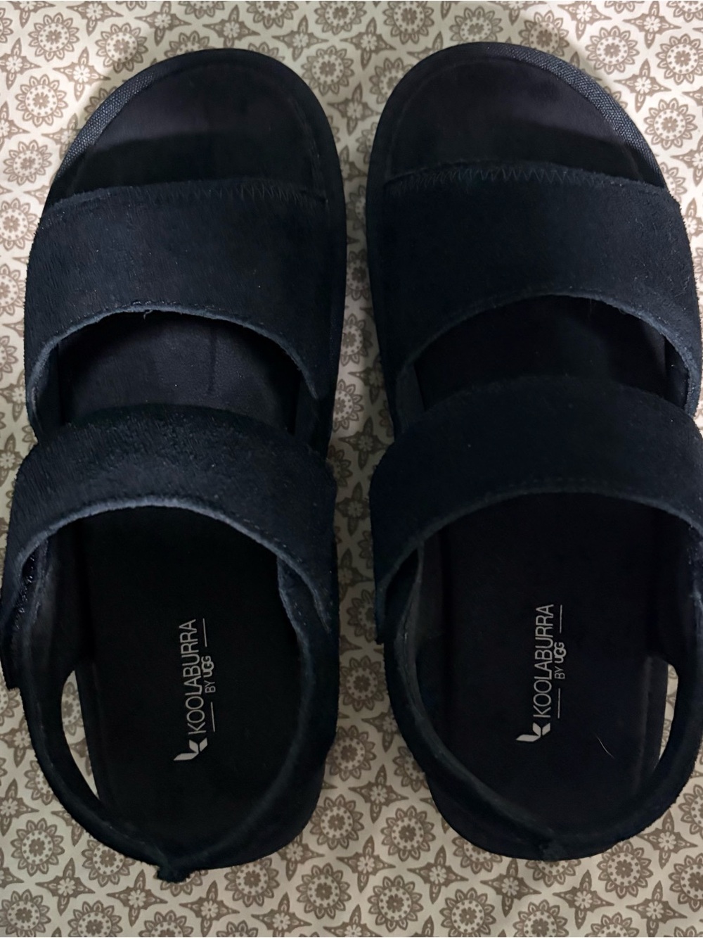 Kookaburra by UGG Tizz Black Velcro Sandals women’s 7 slightly used
